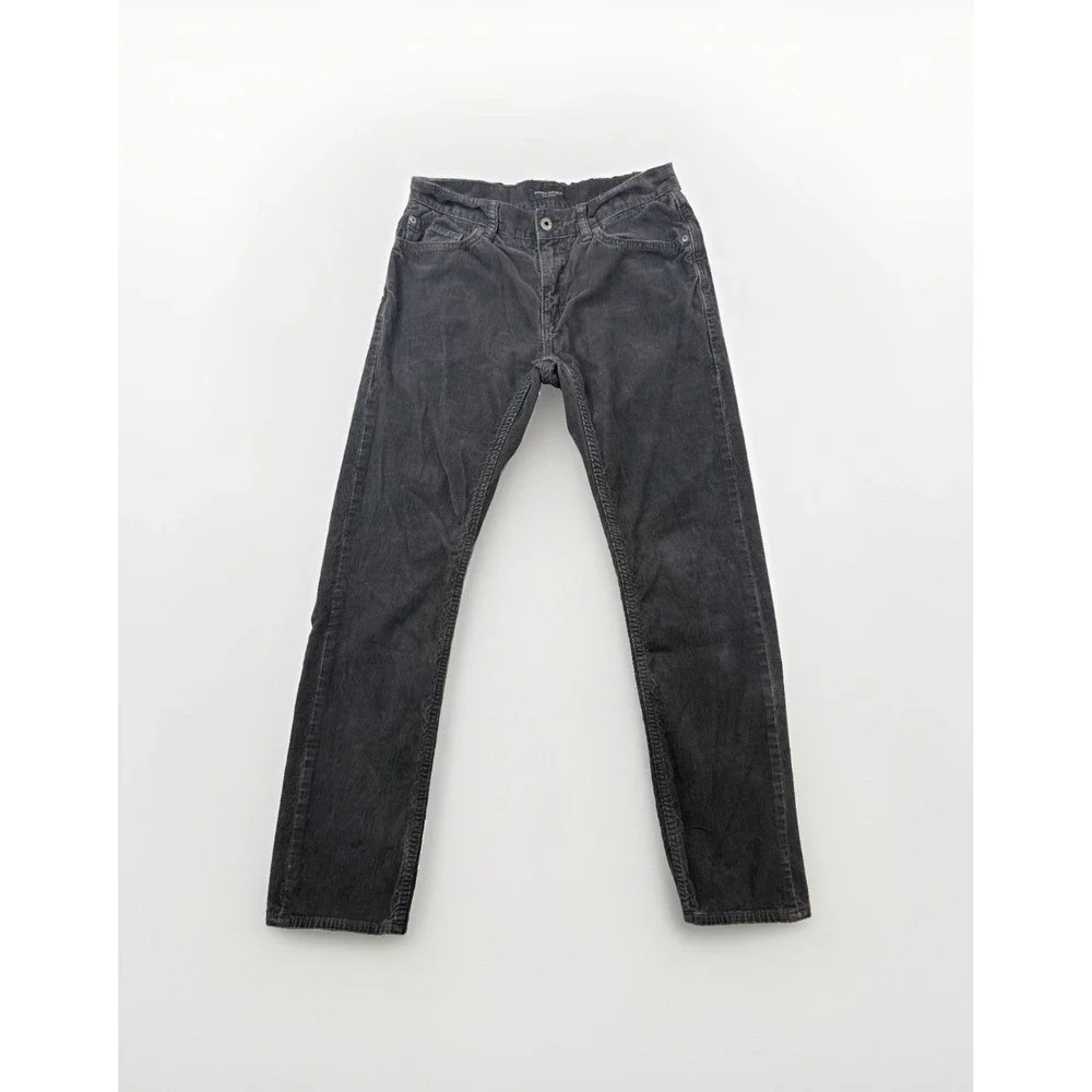Banana Republic Men's Black Corduroy Straight Casual Pants Size 31 Pima Cotton
